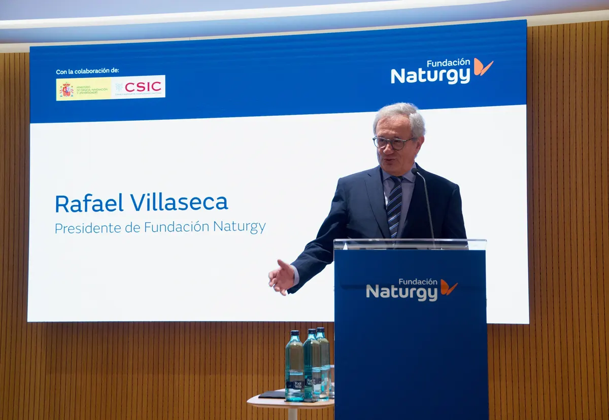 Rafael Villaseca durante su intervención en los Premios Fundación Naturgy-CSIC