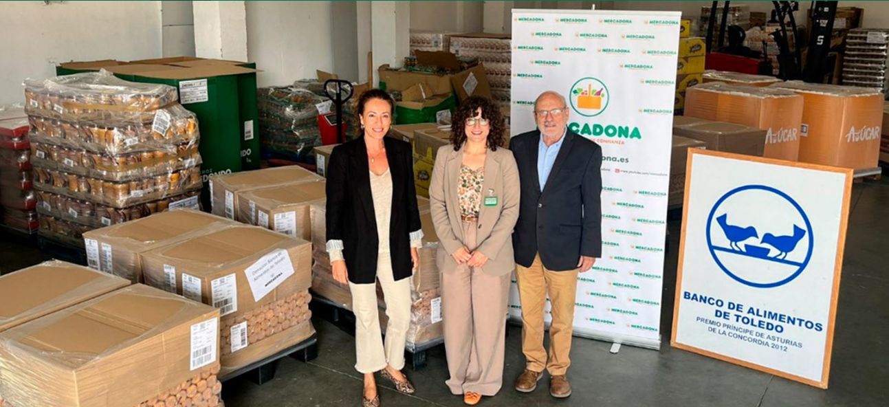 Donación de Mercadona al Banco de Alimentos de Toledo.