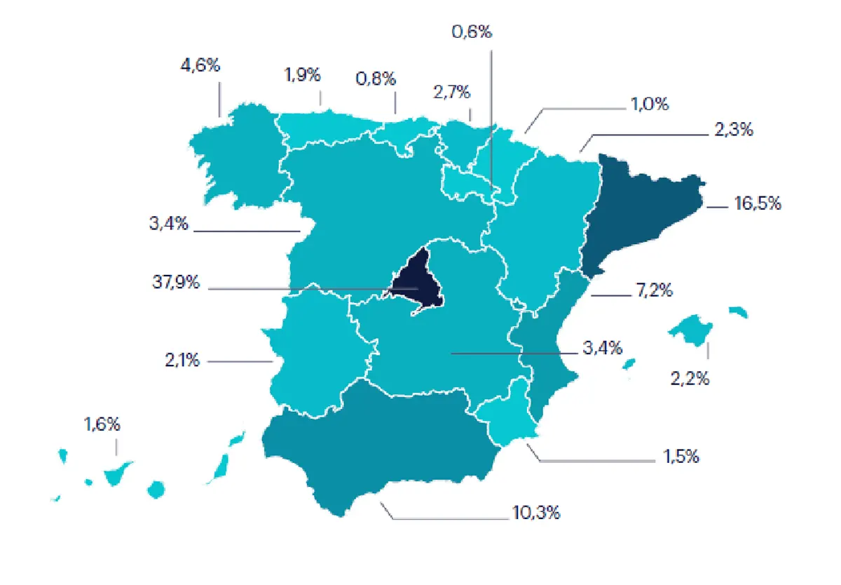 mapa de empleo en banca en España